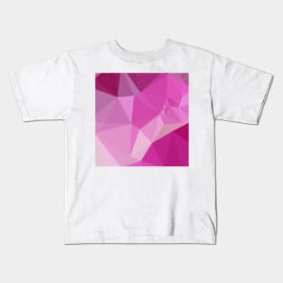 Fashion Fuchsia Pink Abstract Low Polygon Background Kids T-Shirt